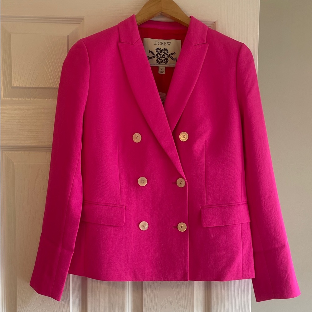 J. Crew Women's Vibrant Pink Blazer